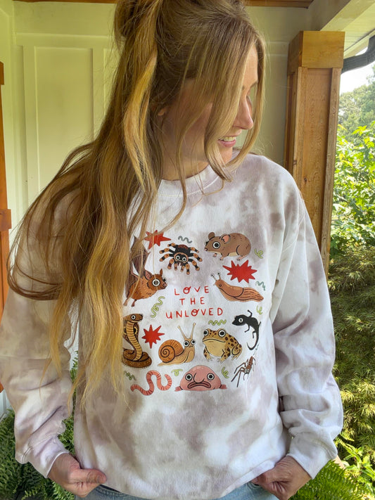 love the unloved- Crewneck Sweatshirt or Short-Sleeve T-Shirt