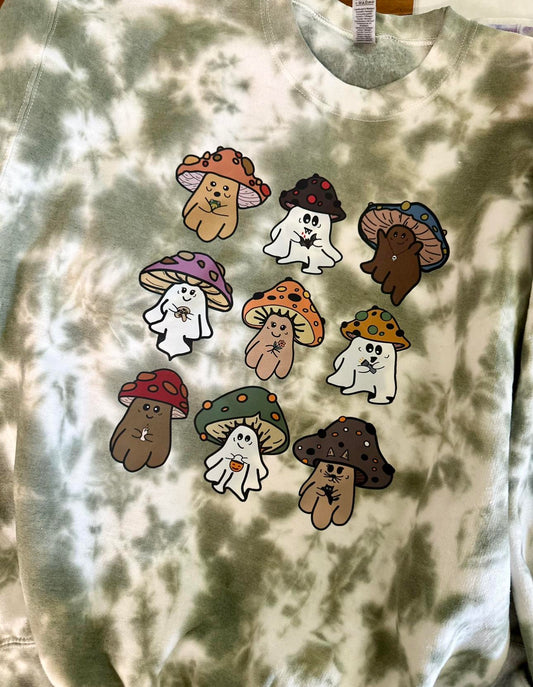 Mushroom Ghost CREWNECK Cotton Casual