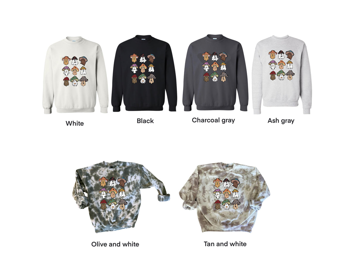 Mushroom Ghost CREWNECK Cotton Casual