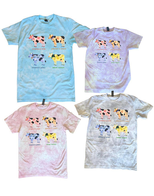 Whimsy Cows Top - Available as T-Shirt or Crewneck