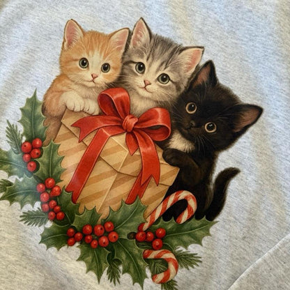 Christmas Kitten present nostalgia sweatshirt