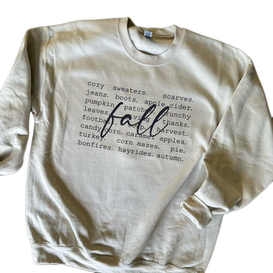 Fall sweatshirt. Autumn words, autumn aesthetic sweatshirt Crewneck