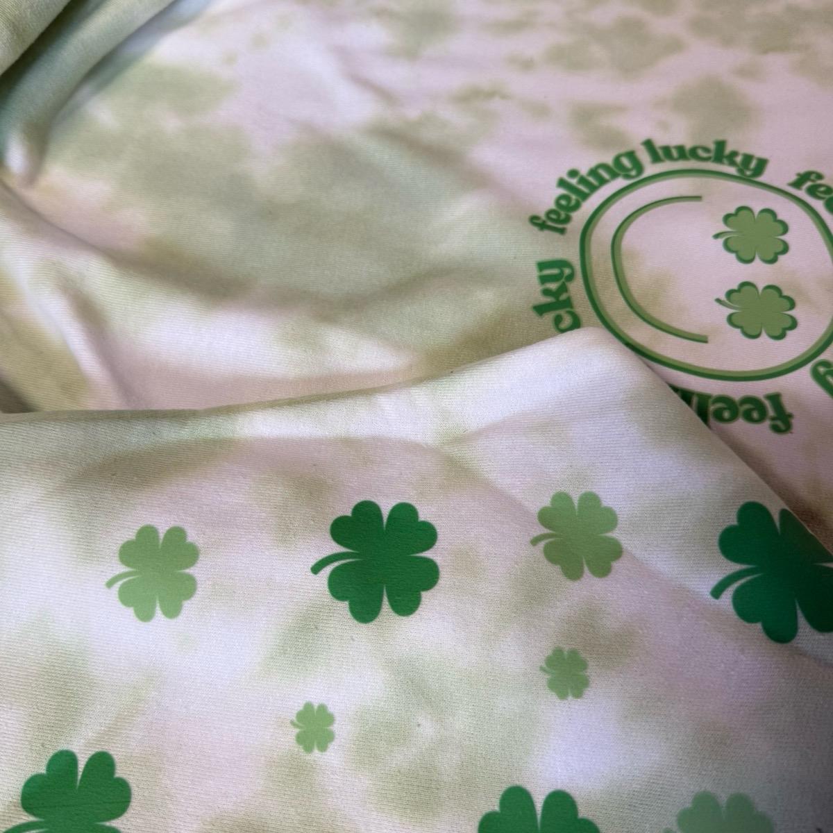 Feeling lucky Saint Patrick’s day tiedye crewneck Sweatshirt