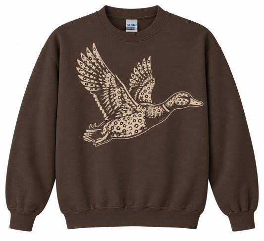 Leopard Print Flying Duck Sweatshirt