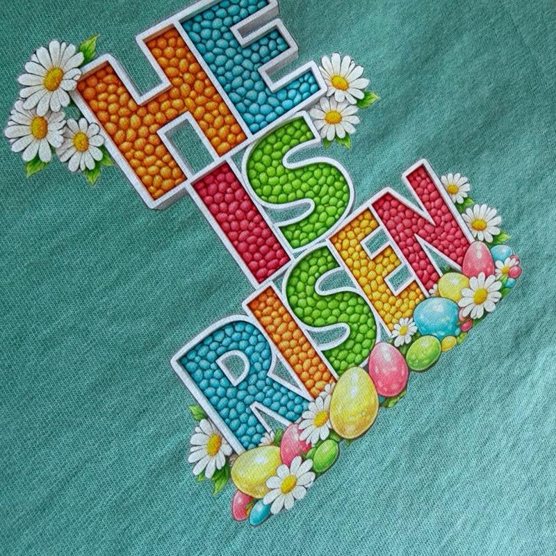 He is risen, best day ever! Front and back design, youth and adult sizes. Matching family shirts