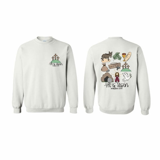 He is risen Easter crewneck or tshirt Tops Sweaters