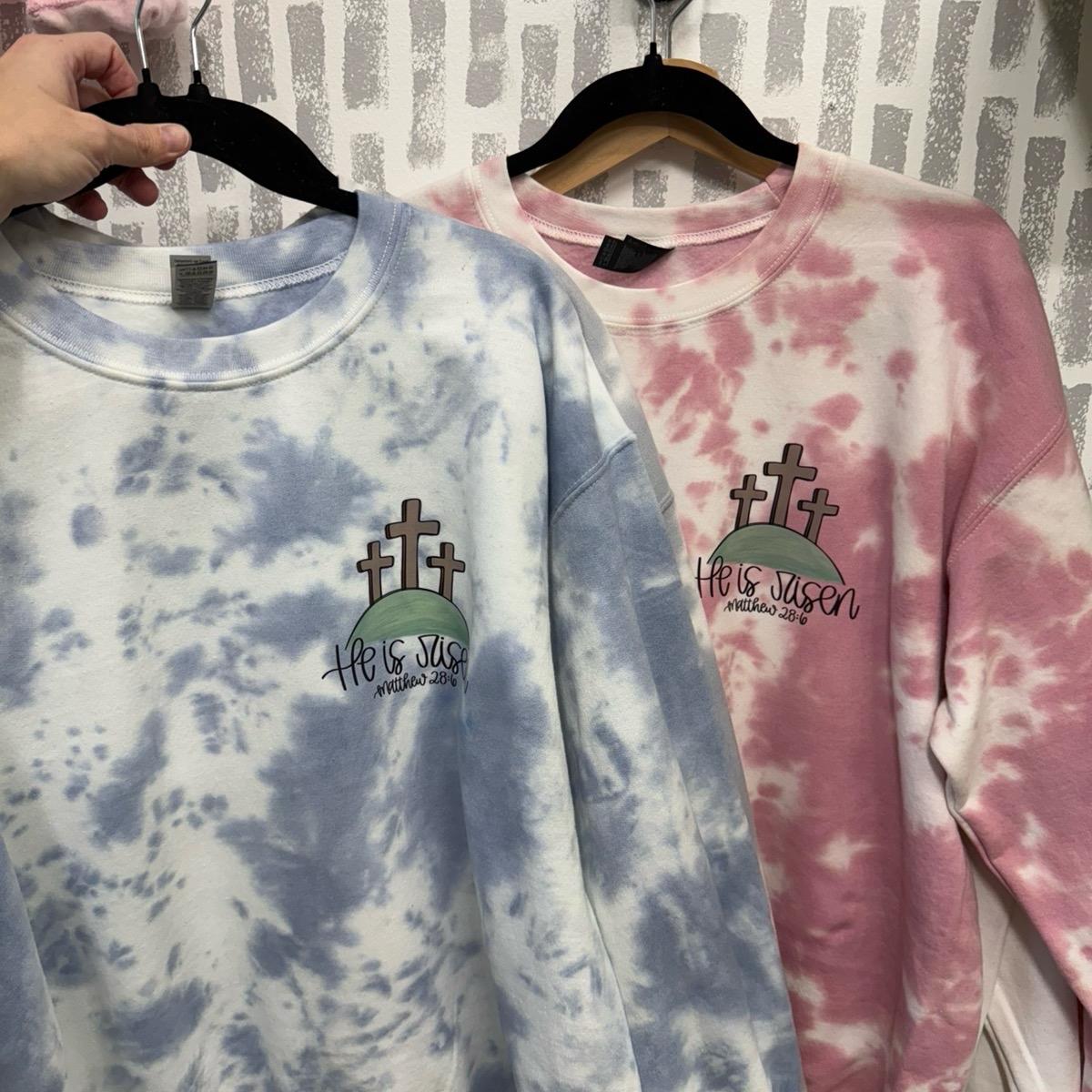 He is risen Easter crewneck or tshirt Tops Sweaters
