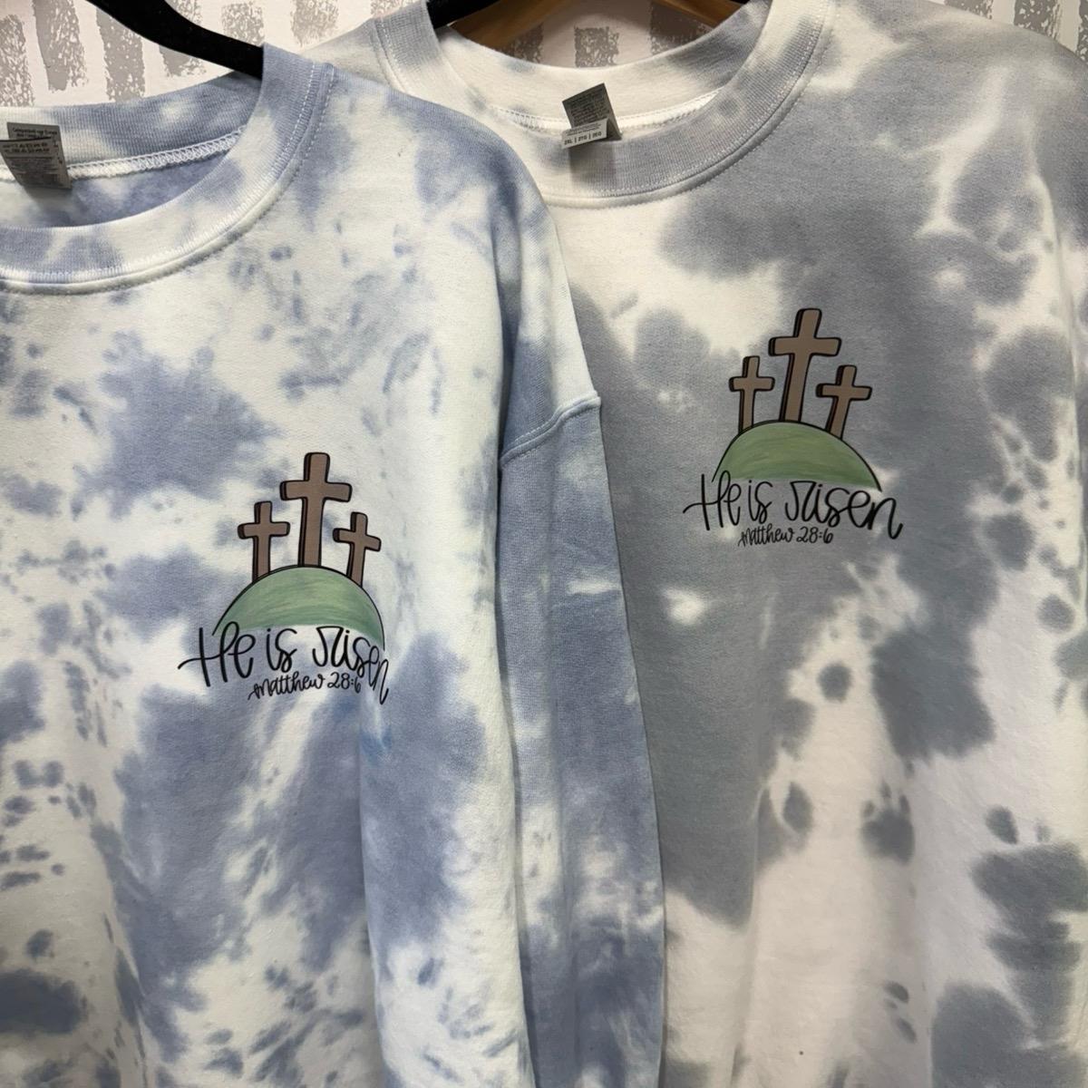 He is risen Easter crewneck or tshirt Tops Sweaters
