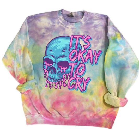 It’s ok to cry, skeleton shirt Womenswear Tshirt Crewneck