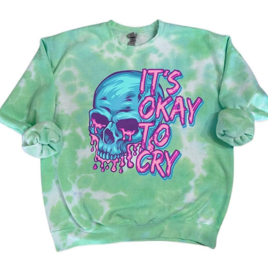 It’s ok to cry, skeleton shirt Womenswear Tshirt Crewneck