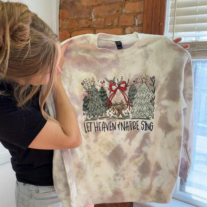 let heaven and nature sing christmas Crewneck Sweatshirt or Short-Sleeve T-Shirt
