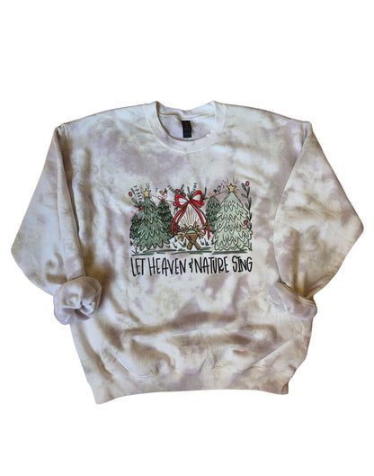let heaven and nature sing christmas Crewneck Sweatshirt or Short-Sleeve T-Shirt