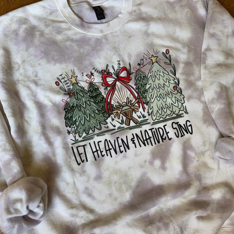 let heaven and nature sing christmas Crewneck Sweatshirt or Short-Sleeve T-Shirt