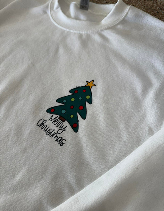 Merry Christmas crewneck Cotton Casual Womenswear Everyday