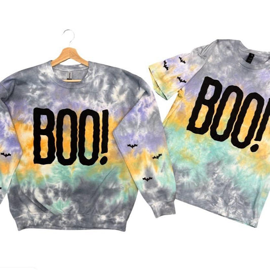 Halloween print with bats on the sleeve! TIEDYE Cotton