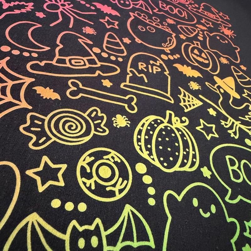 Retro neon halloween doodle , cute spooky crewneck or tshirt