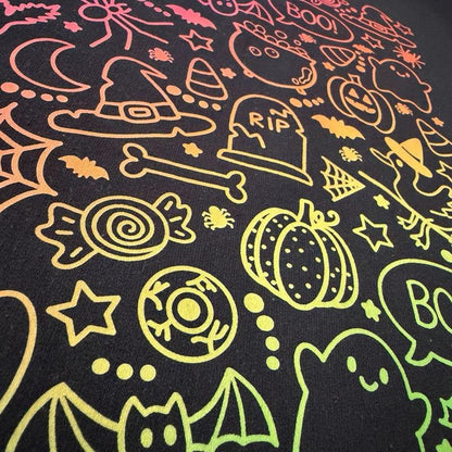 Retro neon halloween doodle , cute spooky crewneck or tshirt